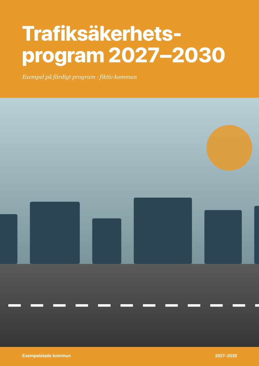 Omslag till exempelprogrammet Trafiksäkerhetsprogram 2027–2030