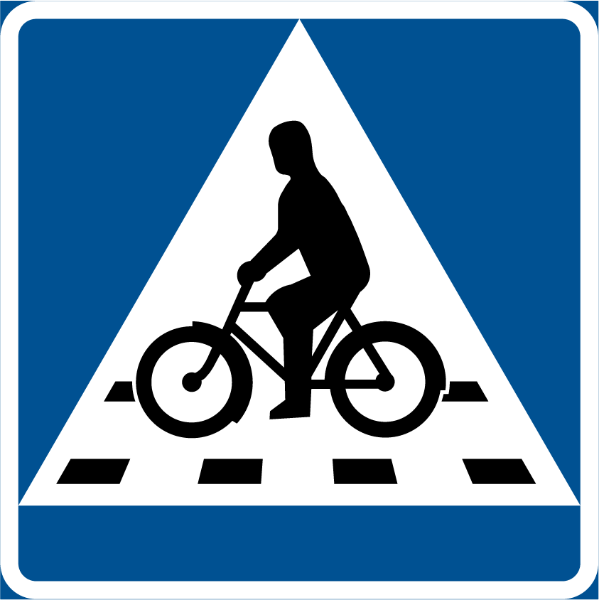 Vägmärke cykelöverfart