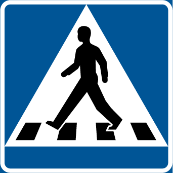 Vägmärke övergångsställe