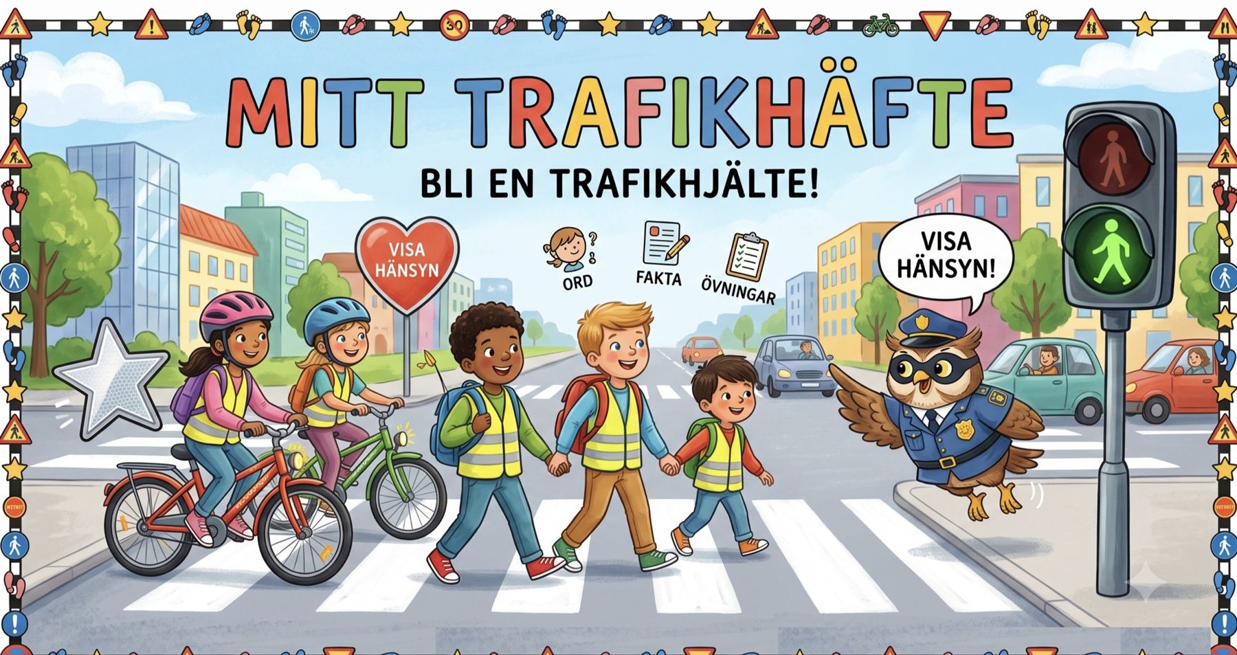 Mitt trafikhäfte – Bli en trafikhjälte! Barn på väg över övergångsstället